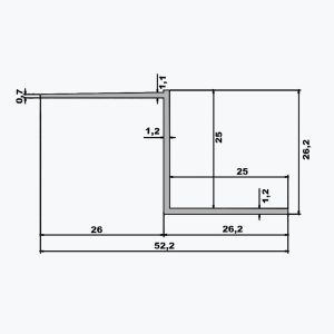 TEMPOLISTEL® B106 Profil pentru rost gol pentru placă de gips BA 25 - imagine 2