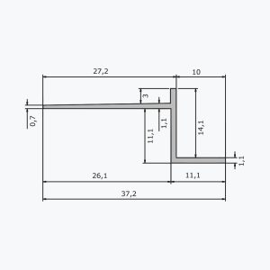 Profil pentru rost gol TEMPOLISTEL® A102 - imagine 2