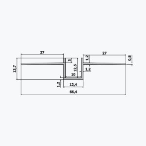 Profil pentru rost gol TEMPOLISTEL® A105 - imagine 2