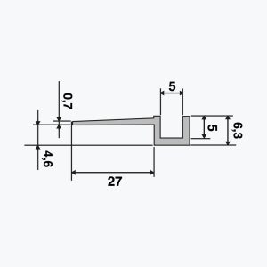 Profil pentru rost gol TEMPOLISTEL® A107 - imagine 2