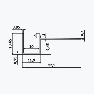Profil pentru rost gol TEMPOLISTEL® A108 - imagine 2