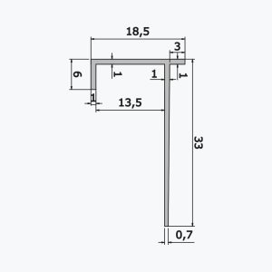 Profil TEMPOLISTEL® A118 pentru placă de gips - imagine 2