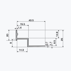 Profil W TEMPOLISTEL® A119 pentru tavan fals - imagine 2