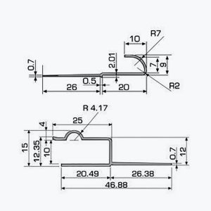 TEMPOLISTEL® A122 Rost de dilatație pentru tavan fals - imagine 2