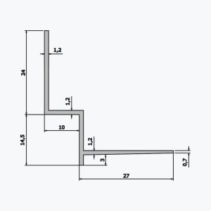 TEMPOLISTEL® A126 Profil w pentru tavan fals - imagine 2