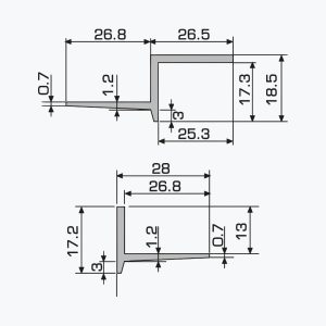 TEMPOLISTEL® A128 Rost de dilatație pentru tavan fals - imagine 2