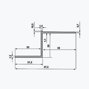 Profil pentru rost gol TEMPOLISTEL® A129 - imagine 2