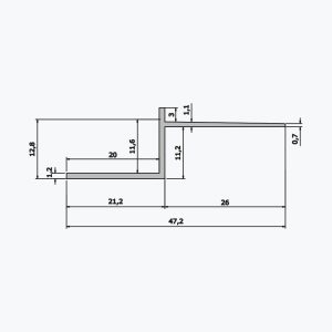Profil pentru rost gol TEMPOLISTEL® A130 - imagine 2