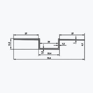 Profil pentru rost gol TEMPOLISTEL® A136 - imagine 2