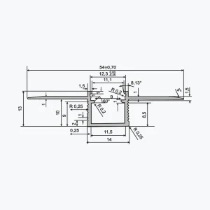 Profil plat pentru LED TEMPOLISTEL® A137 - imagine 2