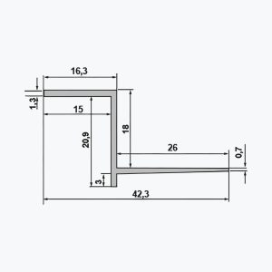 Profil pentru rost gol TEMPOLISTEL® B103 pentru BA 18 - imagine 2