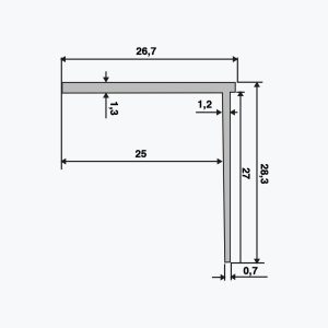 TEMPOLISTEL® B107 Profil de oprire placă de gips BA25 - imagine 2