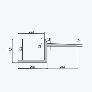 Profil pentru rost gol TEMPOLISTEL® B114 - imagine 2