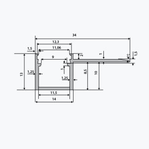 Profil plat pentru led TEMPOLISTEL® B116 - imagine 2