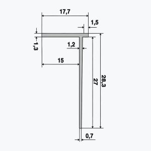 TEMPOLISTEL® B119 Profil de oprire pentru perete despărțitor BA15 - imagine 2