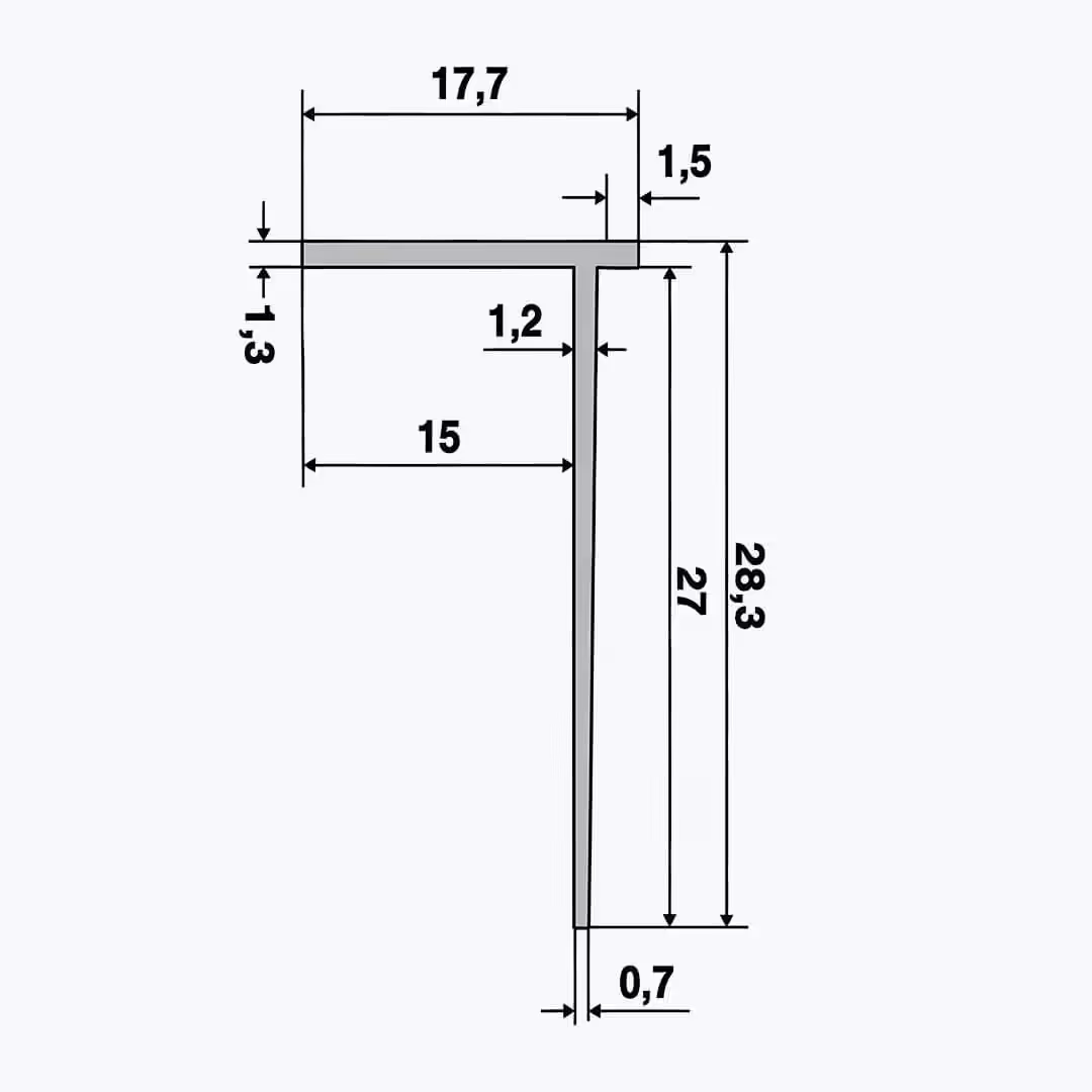 TEMPOLISTEL® B119 Profil de oprire pentru perete despărțitor BA15 - imagine 2